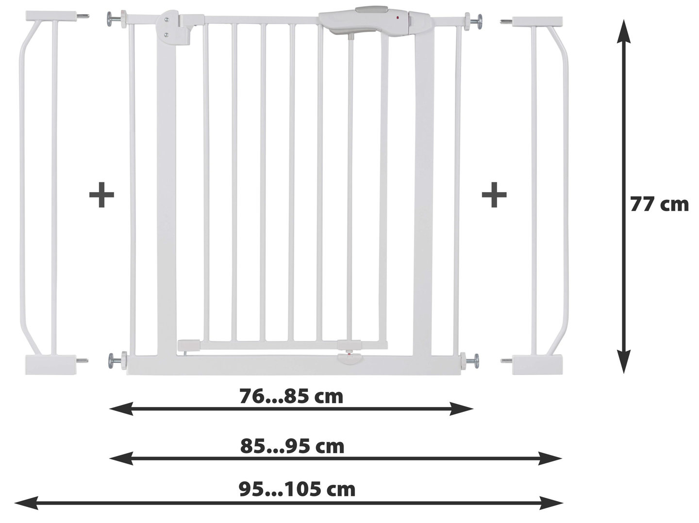 Bramka rozporowa do drzwi i schodów - barierka ochronna zabezpieczająca - szerokość 76...105cm