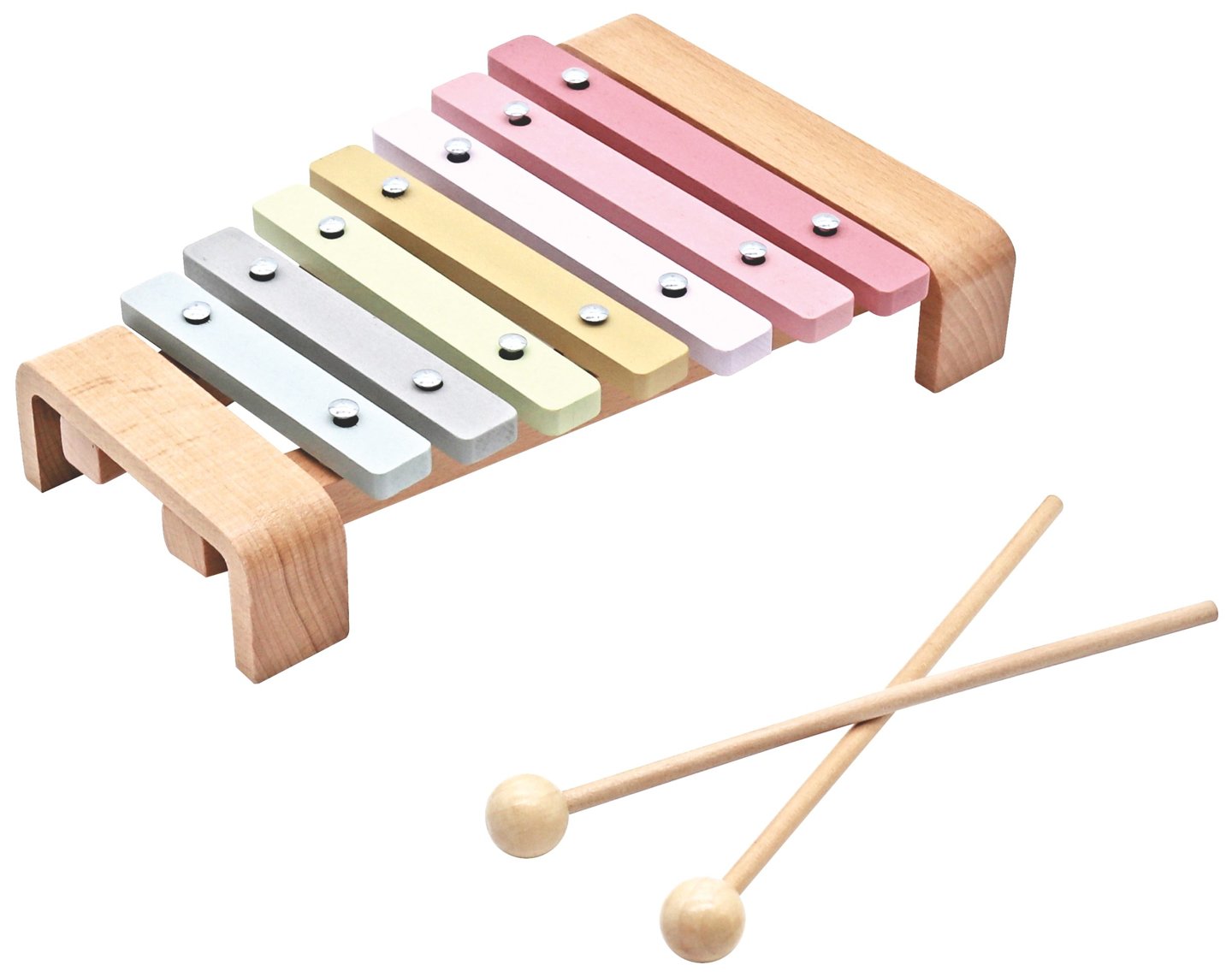 Drewniane cymbałki - ksylofon dla dzieci, kolory tęczy