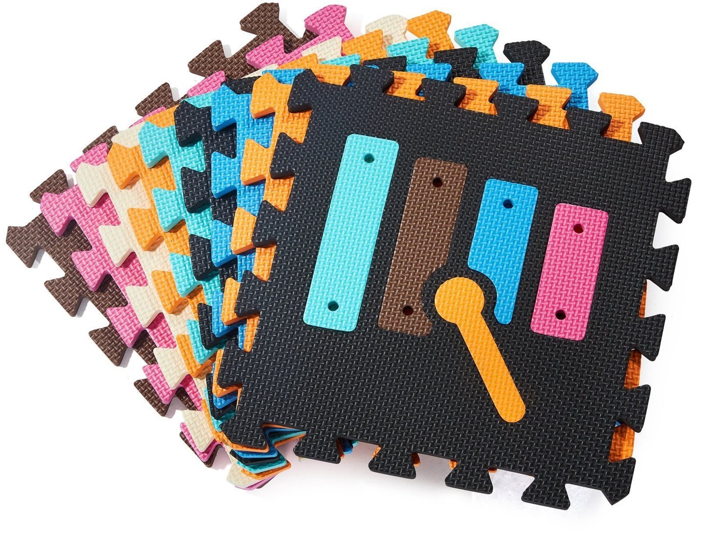 Mata edukacyjna piankowe puzzle 90 x 90 x 1cm - pianka EVA - wzór: instrumenty